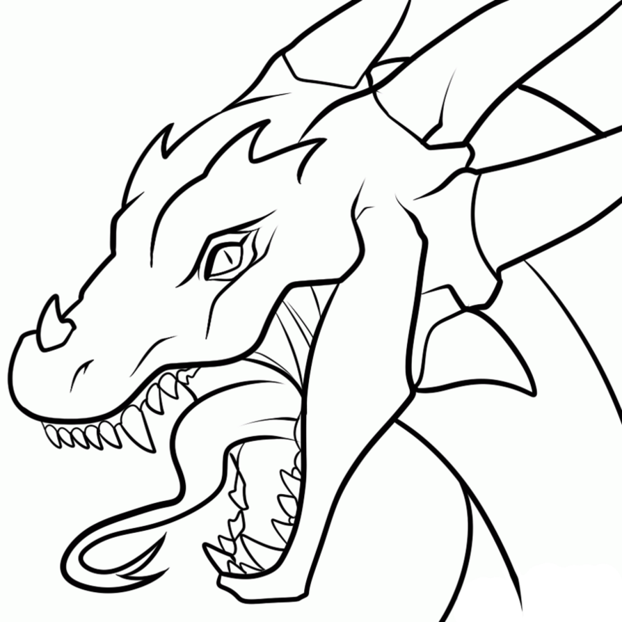 Dragon Line Art - Cliparts.co