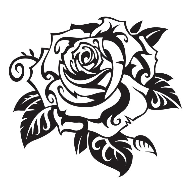 clipart rose stencil - photo #11