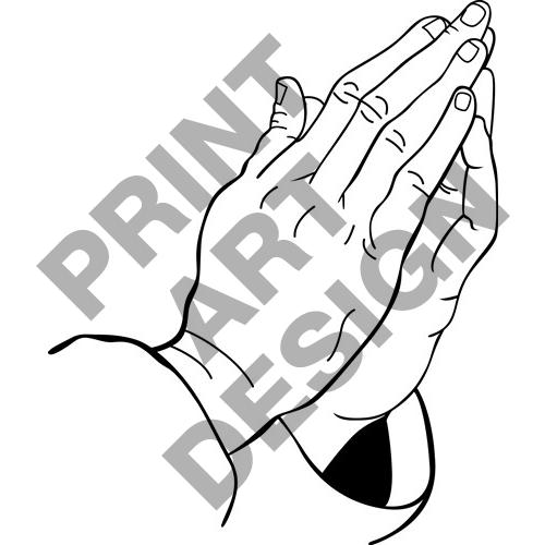 Outlines Vector Design: PRAYING HANDS from Great Notions