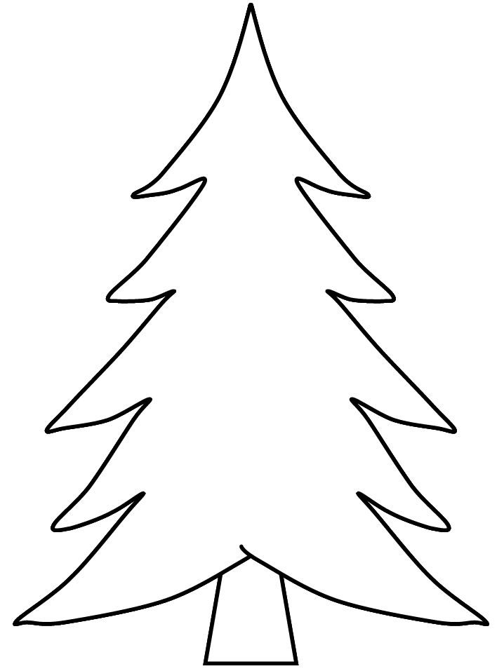 Evergreen Tree Outline - Cliparts.co