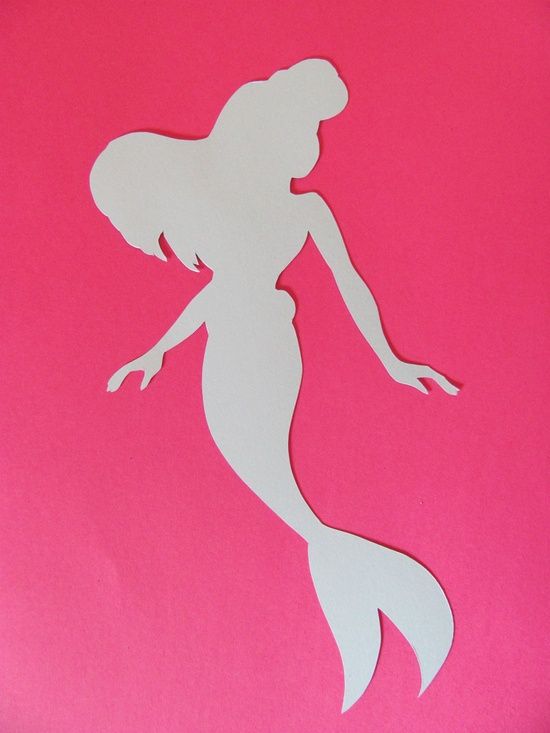 Set of Three (3) Ariel the Little Mermaid Silhouettes for a ...