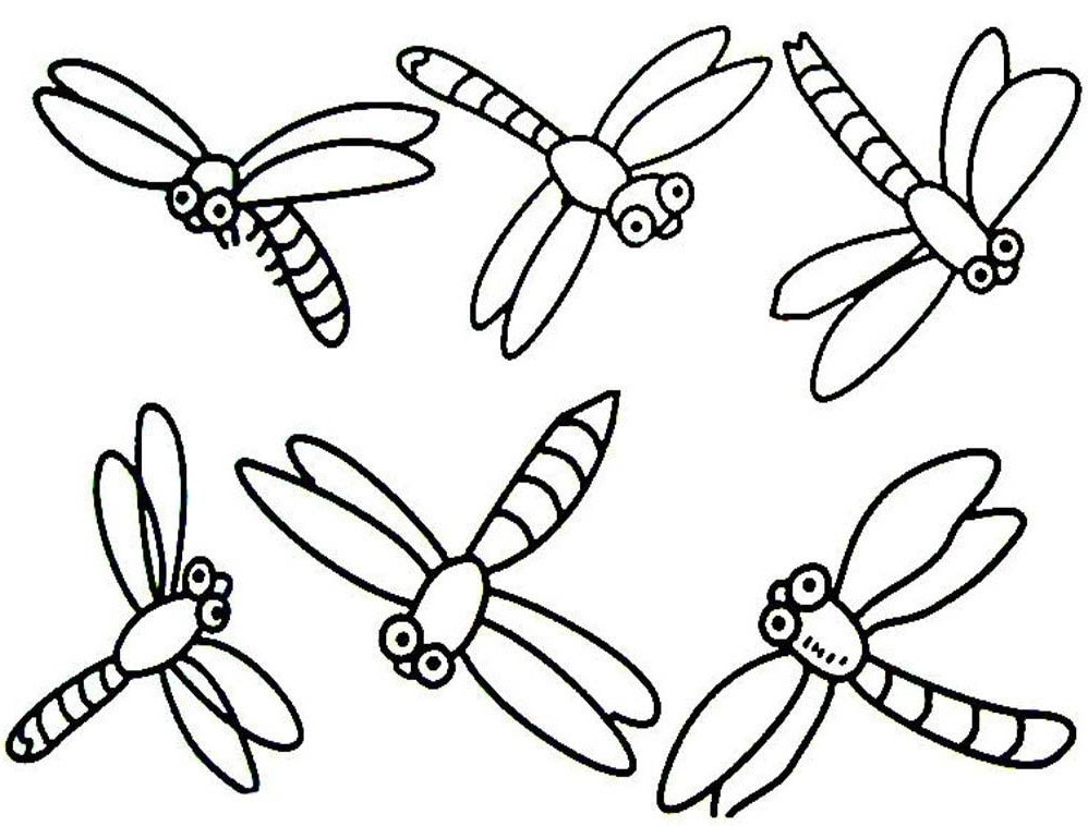 Simple Dragonfly Coloring Pages - Dragonfly Cartoon Coloring Pages ...