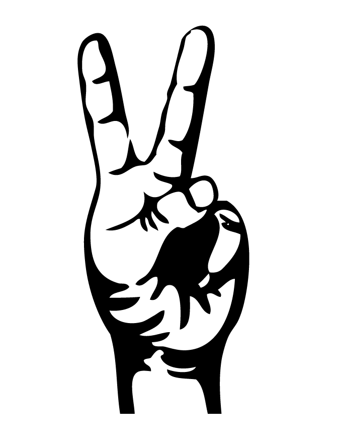 Peace Sign Fingers Drawing - Gallery