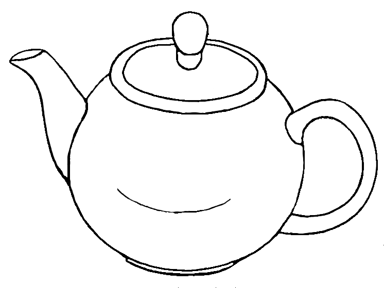 Teapot Coloring Page – 746×561 Coloring picture animal and car ...