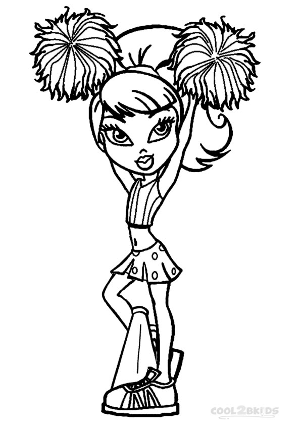Free Coloring Pages Cheerleading Printable