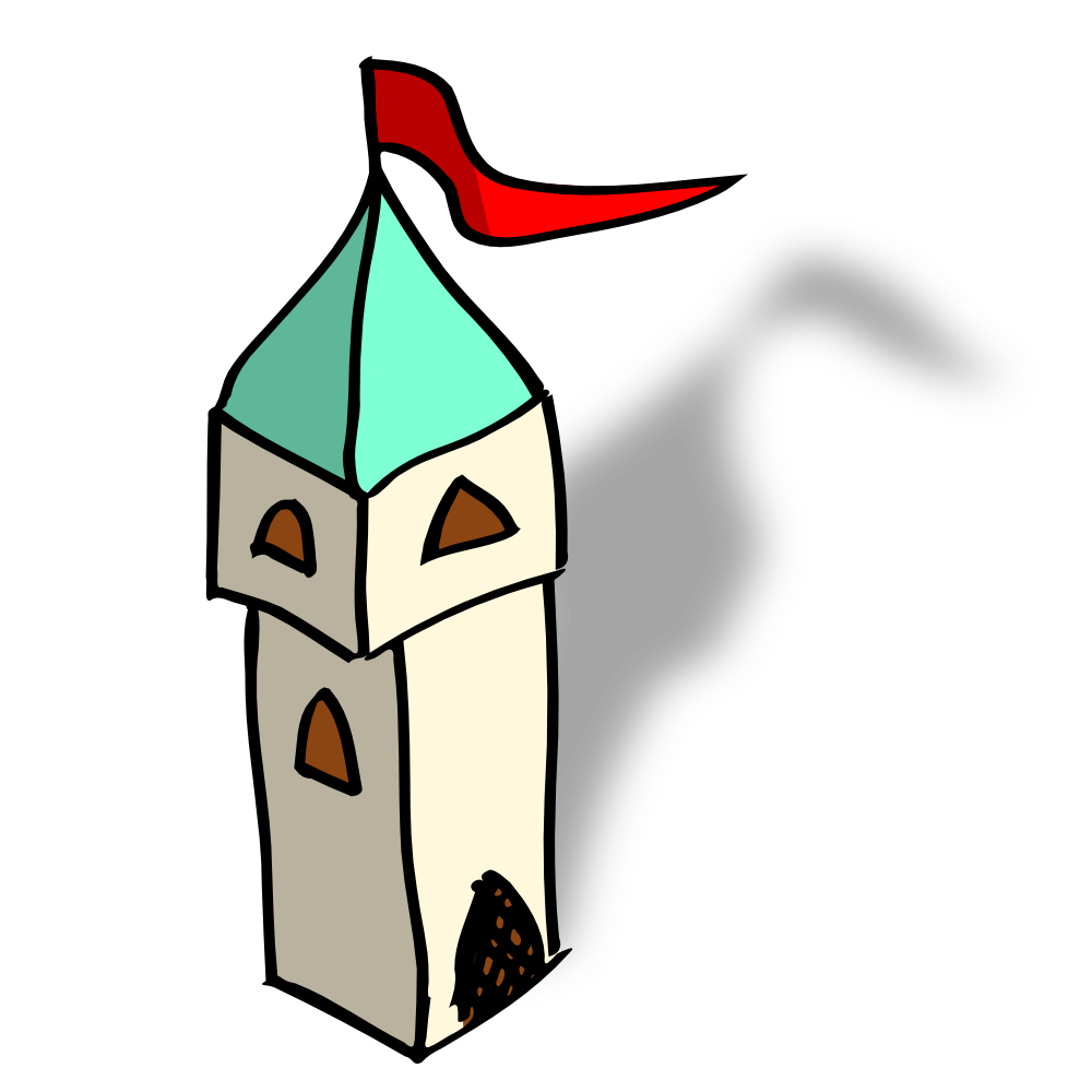 OnlineLabels Clip Art - RPG Map Symbols: Tower