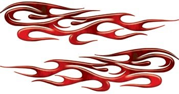 Amazon.com: Real Fire Red Tribal Flame Decals Motorcycle, Truck ...