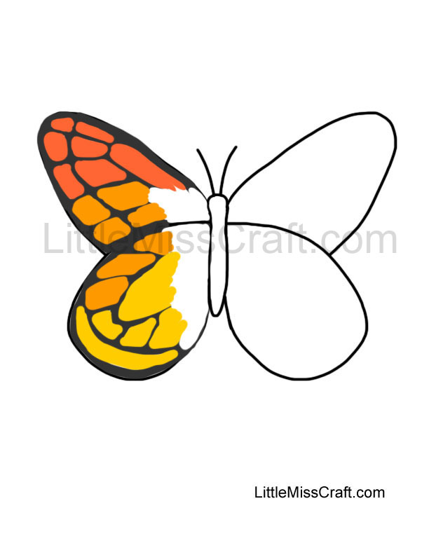 Crafts - Monarch Butterfly Outline Coloring Page