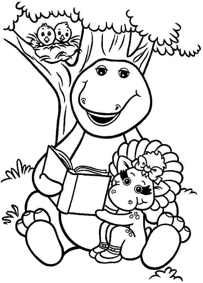 Colouring Pages Cartoon Barney And Friends Free Printable For ...