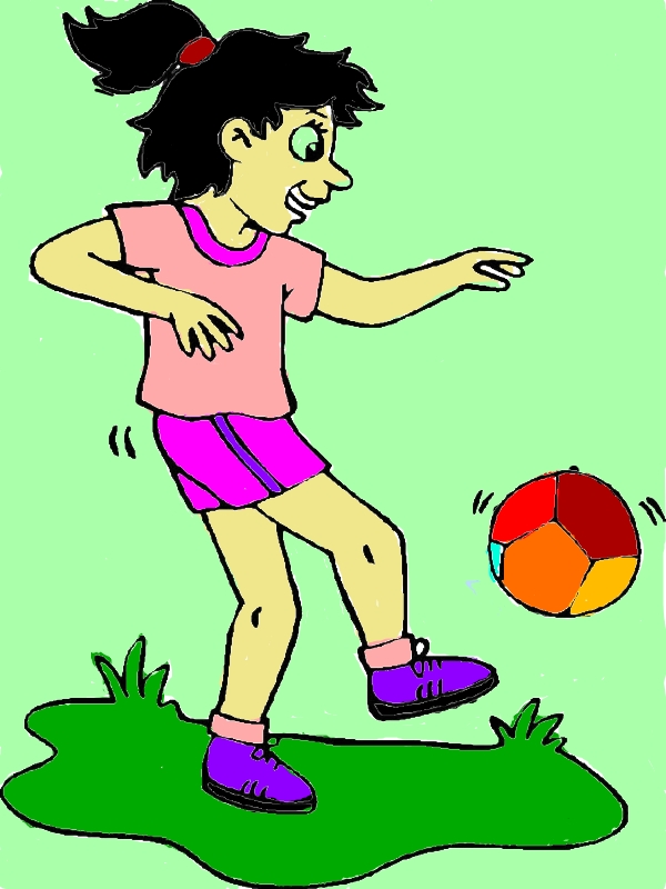 Soccer Coloring Pages Girl by d years old pipit | Free Online ...