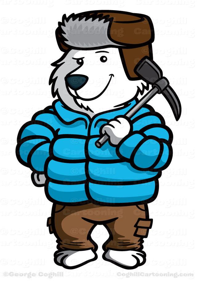 Polarthemes Mountain Climber Polar Bear Cartoon Character ...