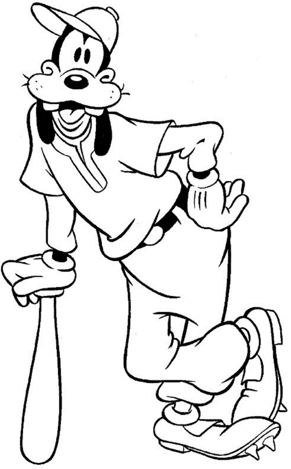 Goofy Coloring Pages Playing Soccer - Cartoon Coloring pages of ...