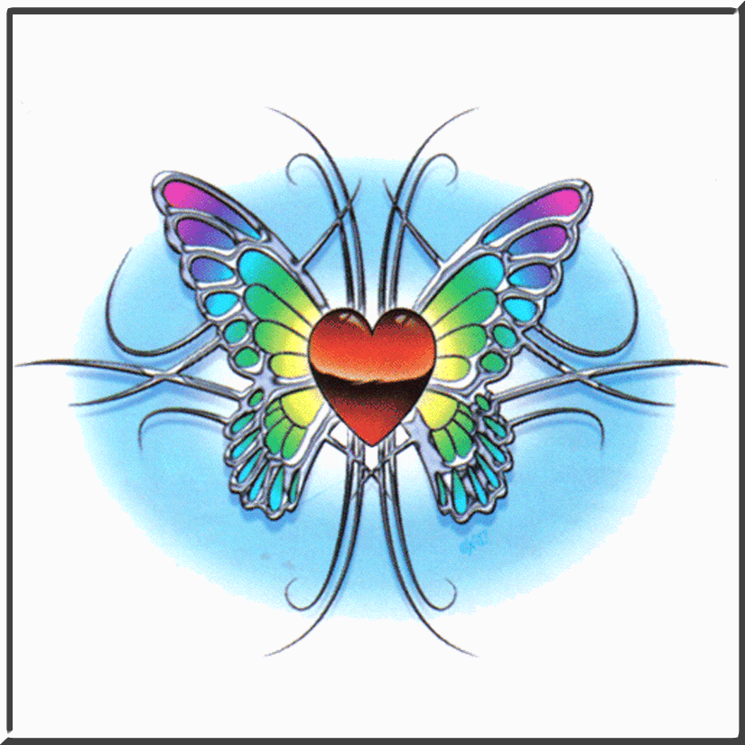 Rainbow Butterfly Tattoos | eyecatchingtattoos.