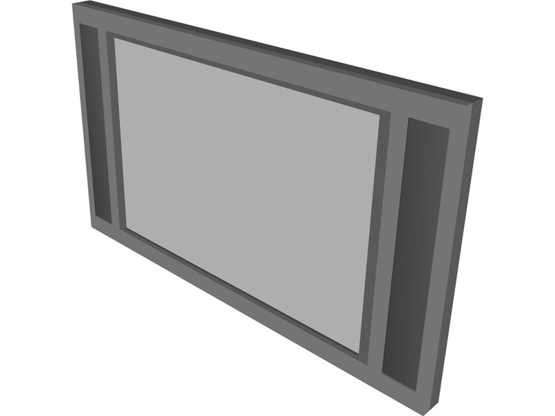 Flat Screen TV 3D Model Download | 3D CAD Browser