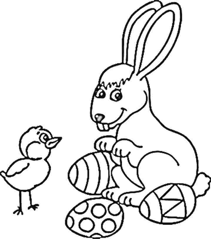 Colouring Pages Easter Bunny Printable Free For Preschool 15626#