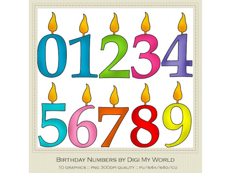 free birthday numbers clipart - photo #23