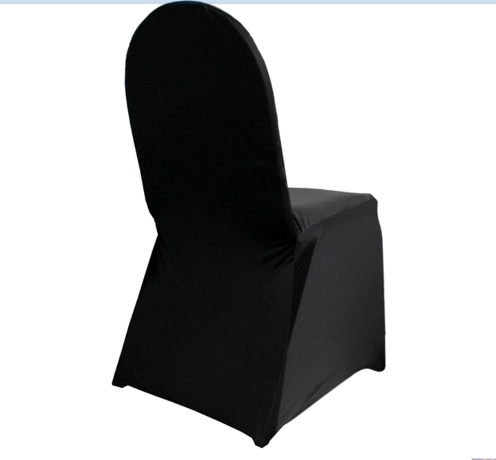 Black Spandex Banquet Chair Covers & White Spandex Sashes With ...