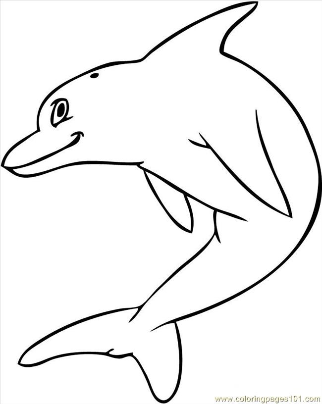 dolphin cartoon Colouring Pages