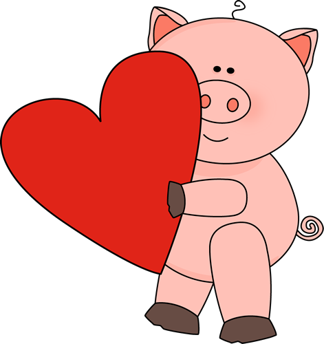 Valentine's Day Pig Clip Art - Valentine's Day Pig Image