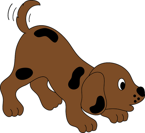 Clip Art Illustration of a Playful Cartoon Puppy - a photo on ...