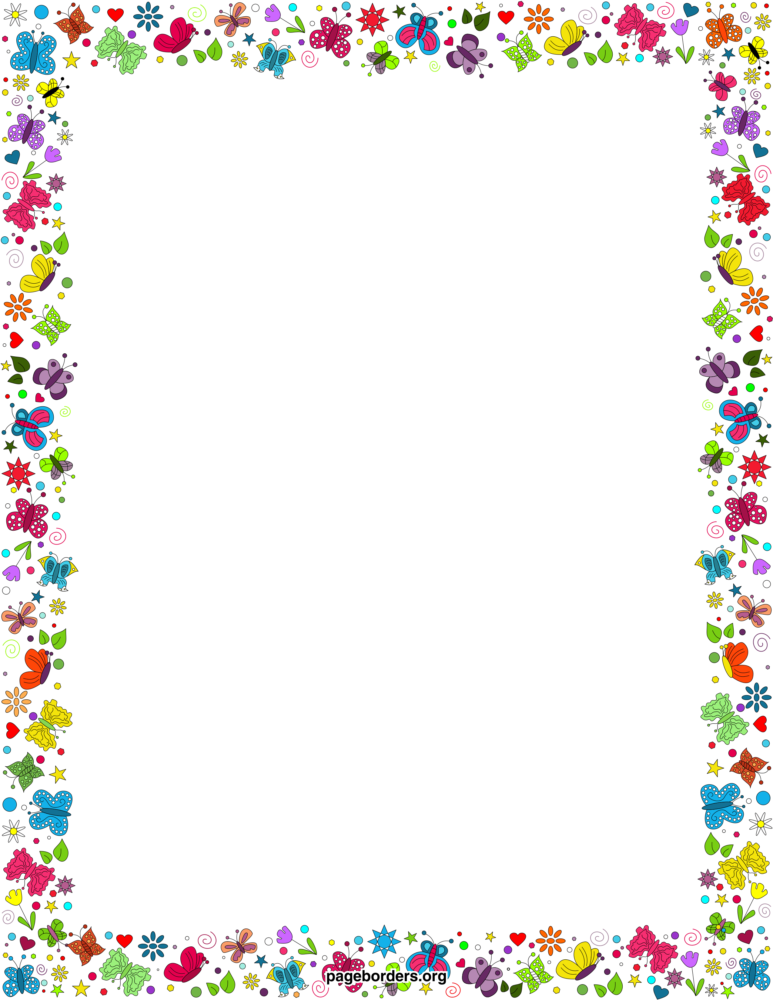 Free Spring Borders: Clip Art, Page Borders, and Vector Graphics