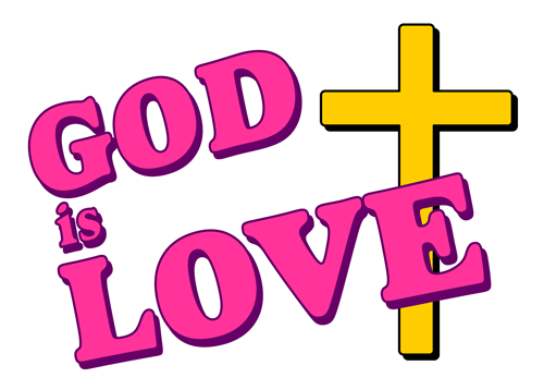 God is Love (color image) - Free and Easy Christian Clip Art
