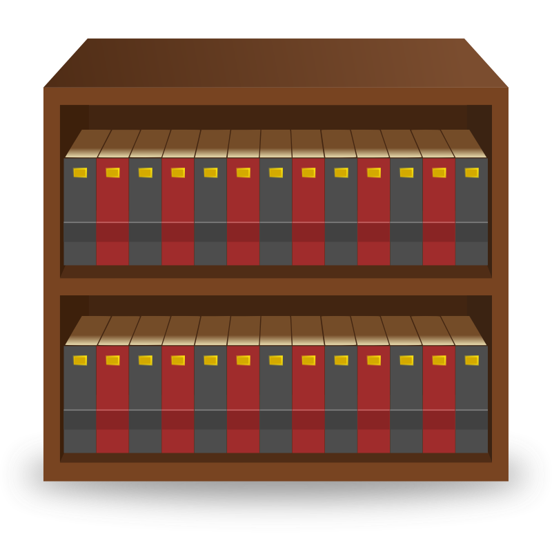 Clipart - Wooden Bookcase