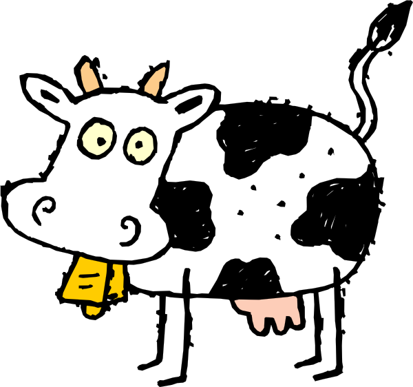 Cartoon Cow clip art - vector clip art online, royalty free ...