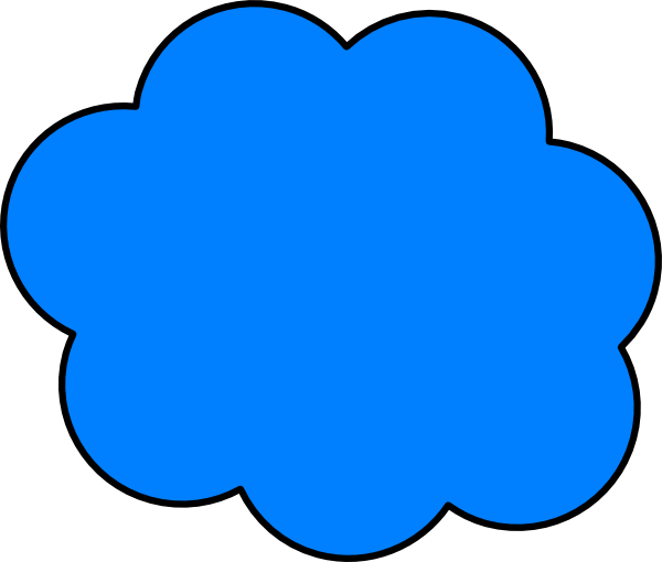 Blue Cloud clip art - vector clip art online, royalty free ...