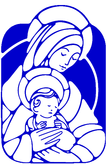 Two Hearts Design - Christmas Clipart - Mary and Baby Jesus