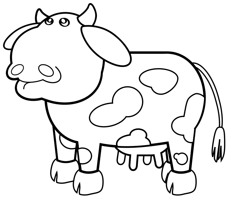 Cow Outline Clip Art Download