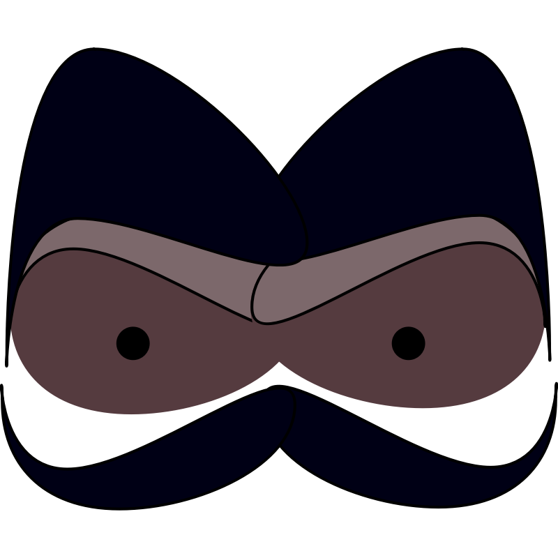 Clipart - face with mustaches