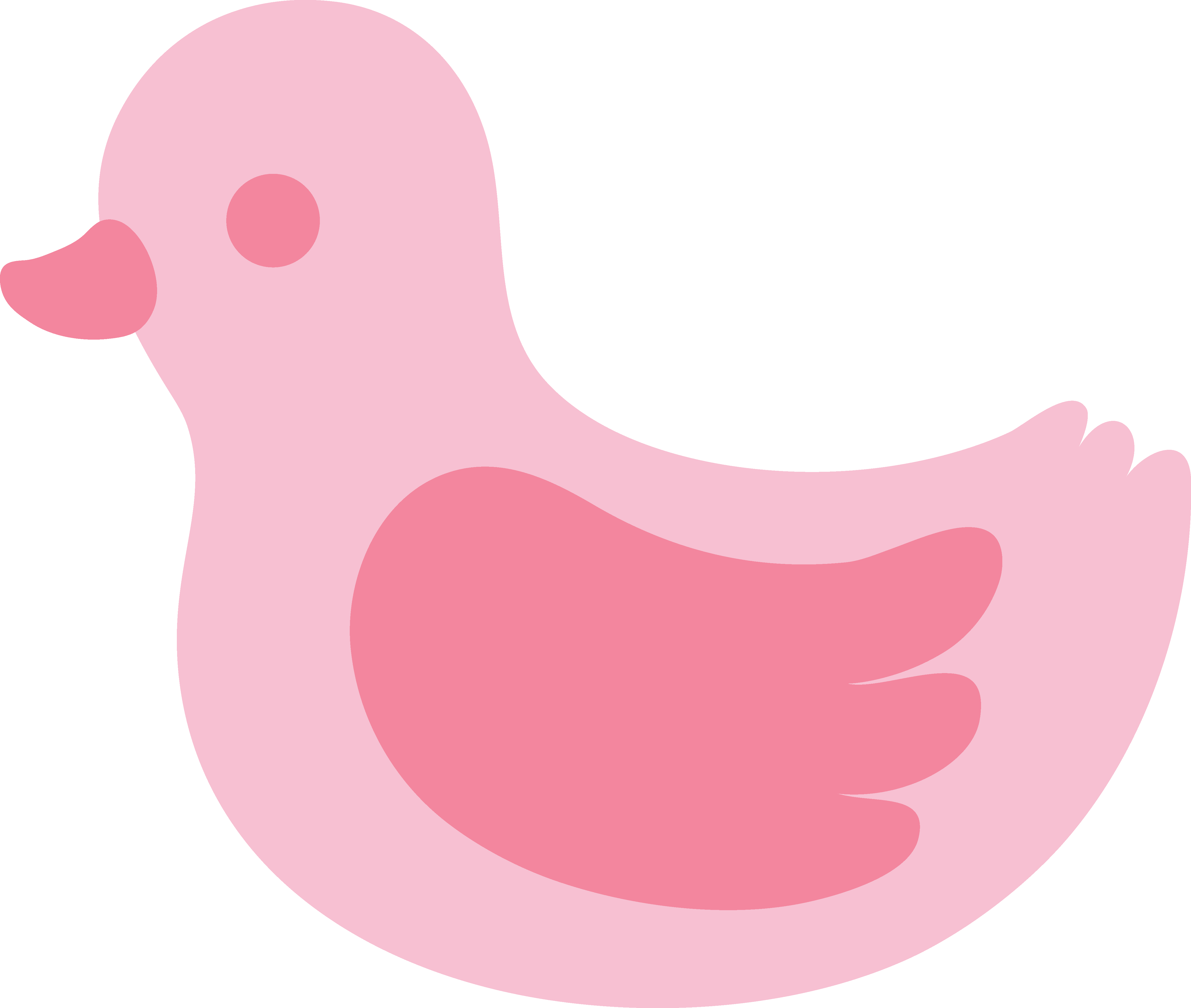 Baby Pink Duck - Free Clip Art