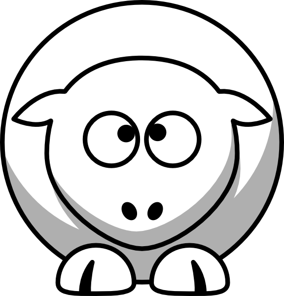 Sheep Cross Eyed Up clip art - vector clip art online, royalty ...