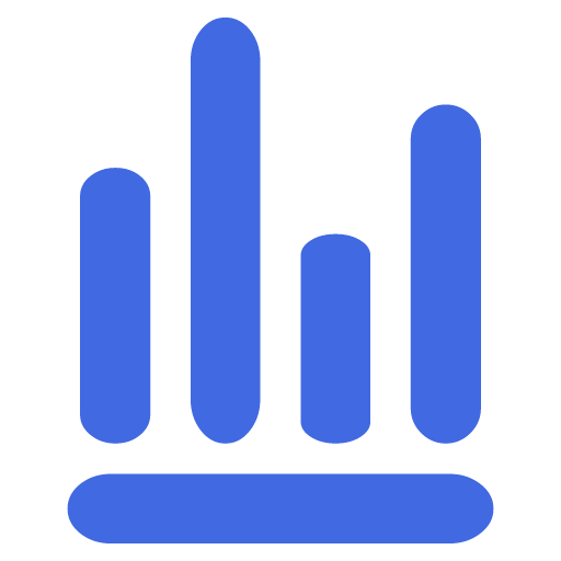 Royal blue bar chart 8 icon - Free royal blue bar chart icons