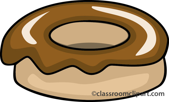 Breakfast Clipart : chocolate_doughnut_103 : Classroom Clipart