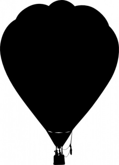 Clue Hot Air Balloon Outline Silhouette clip art Vector | Free ...