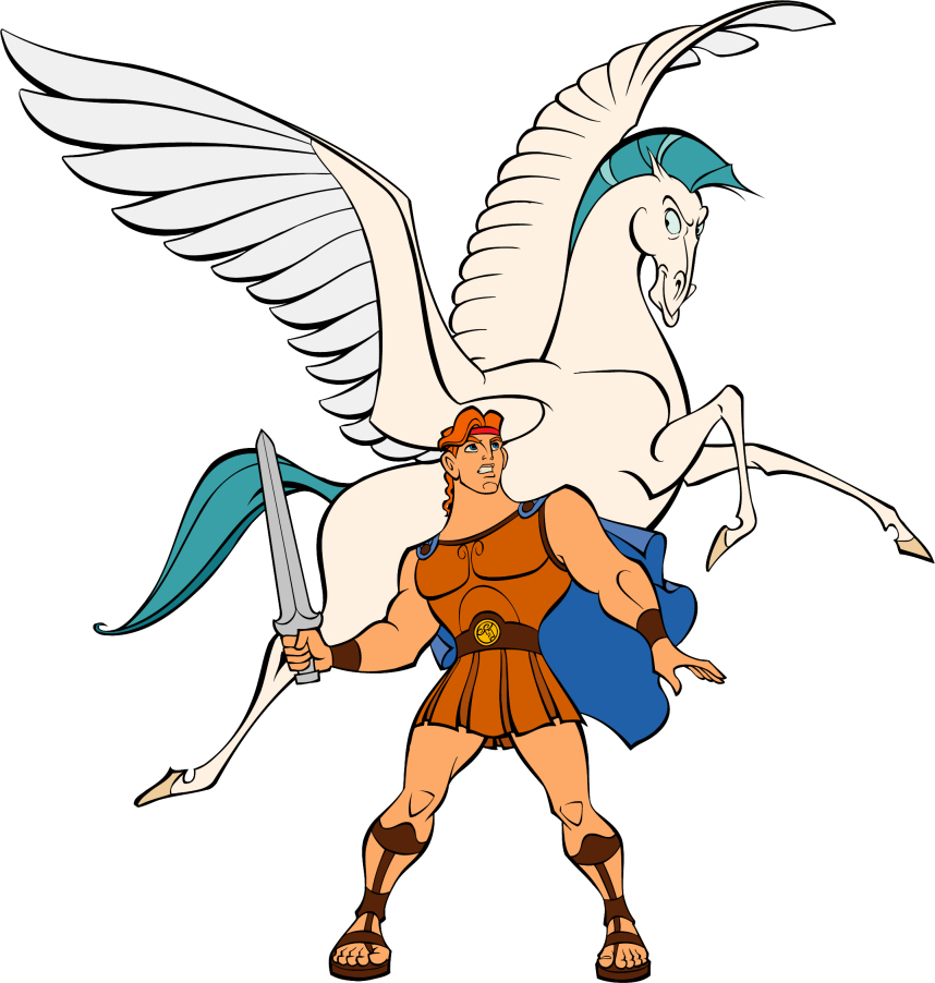 Free Disney's Hercules & Pegasus Clipart Image --> Disney-