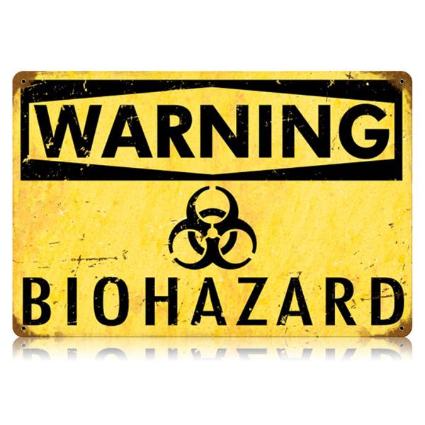 Biohazard Metal Sign