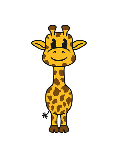 Related Pictures Cartoon Cute Giraffe Illustration Looking Mammal ...