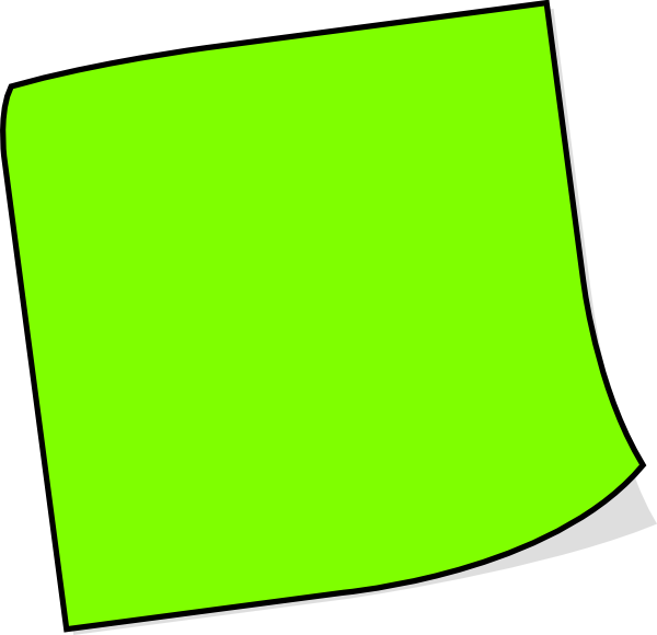 Neon Green Sticky Note clip art - vector clip art online, royalty ...