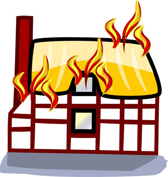 House Fire Insurance clip art - vector clip art online, royalty ...