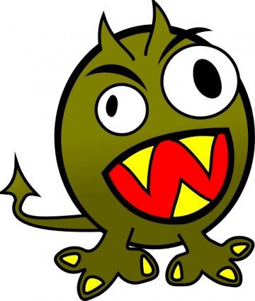 Small Funny Angry Monster clip art - Download free Other vectors