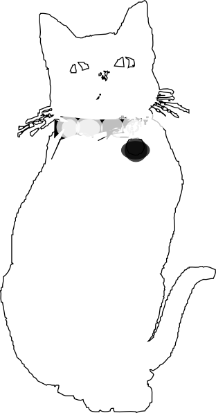 Cat Silhouette Whiskers Outline clip art - vector clip art online ...
