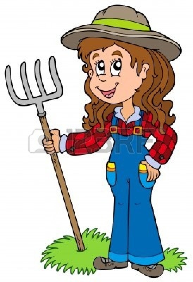 Images For > Female Farmer Cartoon