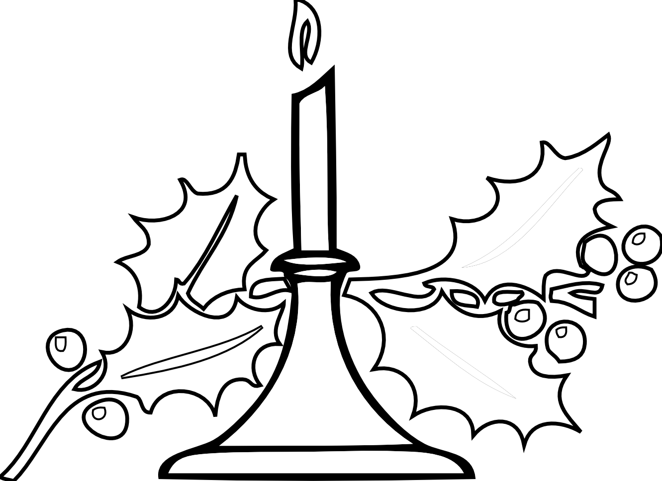 candle clip art free black and white - photo #41