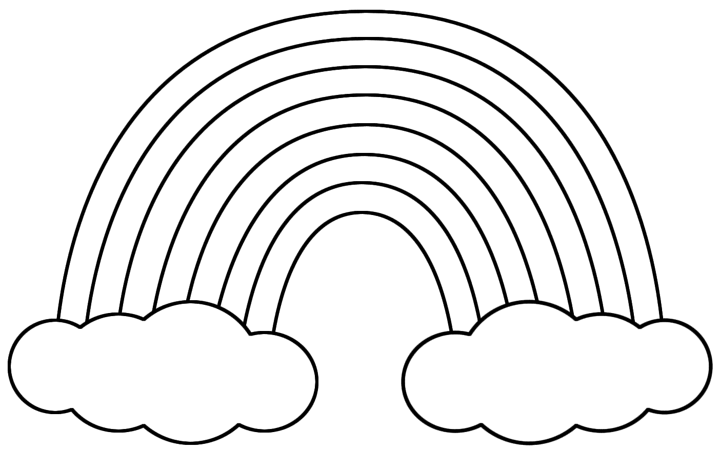 Rainbow with Clouds - Coloring Pages - ClipArt Best - ClipArt Best