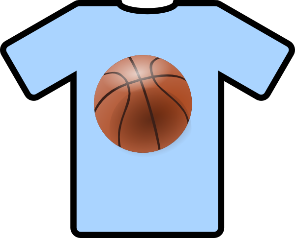 Light Blue Shirt Basketball clip art - vector clip art online ...