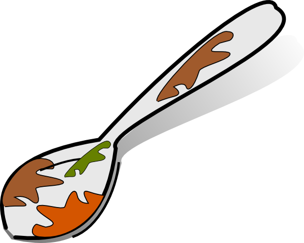 Dirty Spoon clip art - vector clip art online, royalty free ...