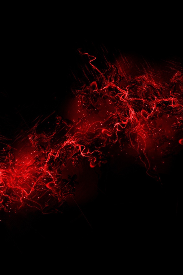 Burst Red With Black Background | WallpaperToon